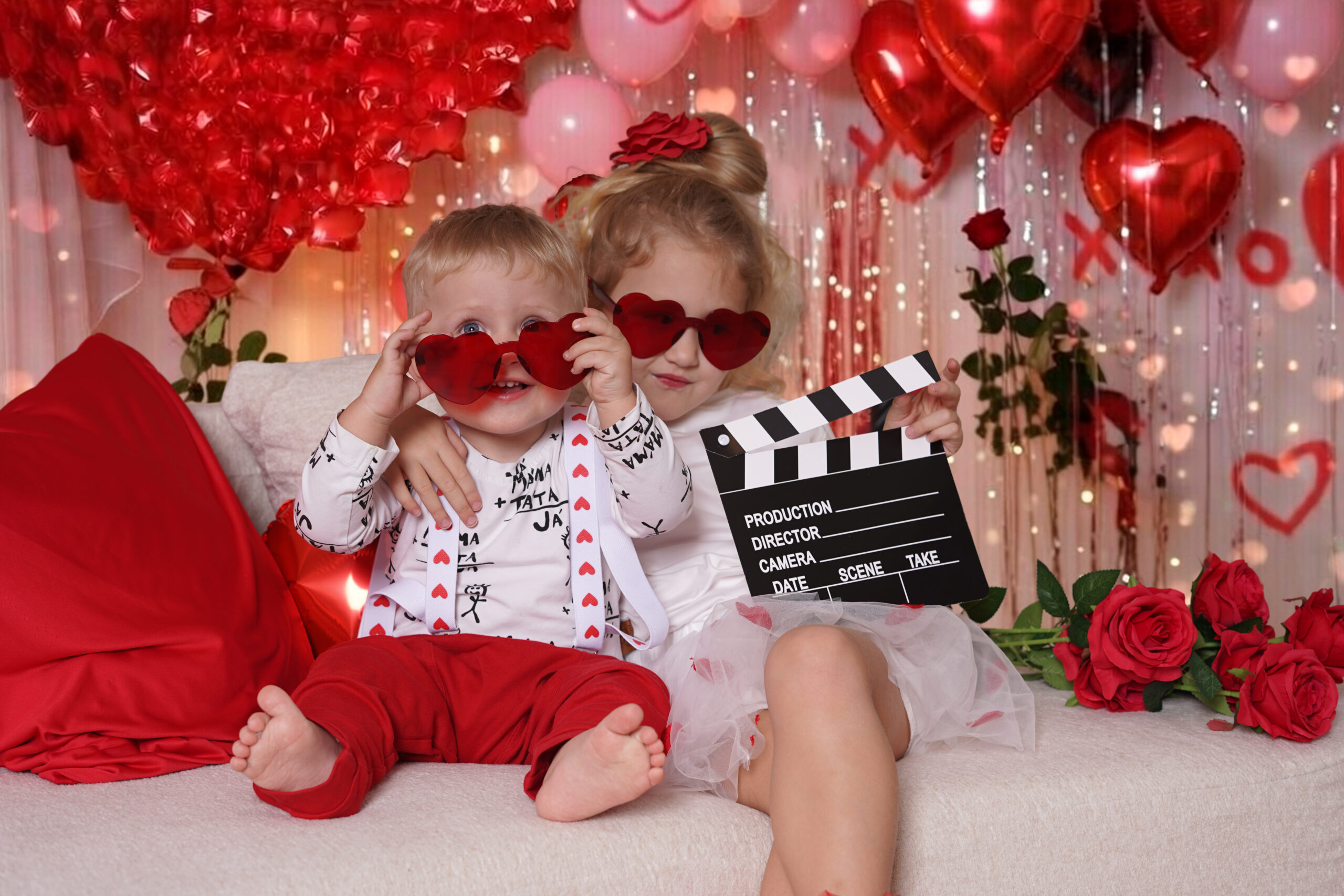 Děti 4 a 1 rok – spontánní Valentýn